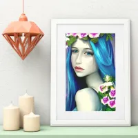 Mystical Art | Beautiful Blue Fairy  Poster