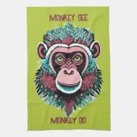 Monkey See, Monkey Do Kitchen Towel