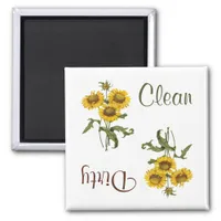 Yellow Gaillarda Flowers Dishwasher Magnet