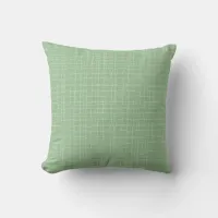 Simple Soft Green Plaid Throw Pillow