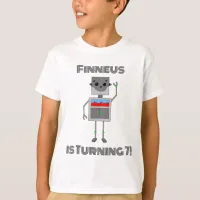 Personalized Birthday Boy Robot Themed T-Shirt