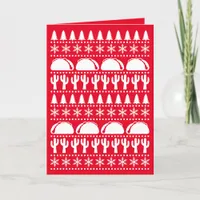 Taco Lover Ugly Christmas Sweater Festive Holiday Card