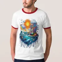 Mermaid Surreal Subconscious Sun-Kissed Morning T-Shirt