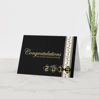 2019 Black & Gold Graduation Congratulations Card