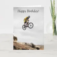 Birthday Card: With Guy doing Bike Trick Card