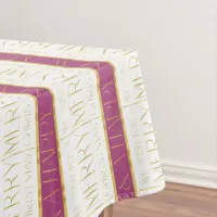 Magenta Gold Christmas Pattern#35 ID1009 Tablecloth