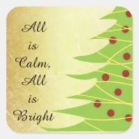 All is Calm, All is Bright Christmas Stickers