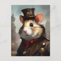 Cute Steampunk Hamster Postcard