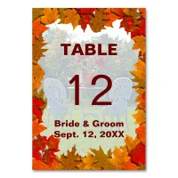 Meadow of Love Autumn Wedding Table Card