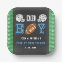 Oh Boy Super bowl Football Baby Shower Paper Plates