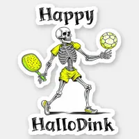 Happy Hallodink | Halloween and Pickleball Pun Sticker