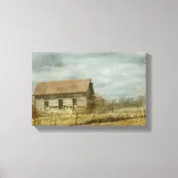 Old Farm in Sepia Canvas Print