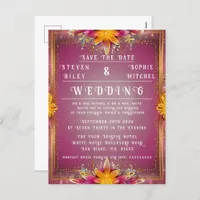 Customizable Floral Wedding Invitation  Postcard