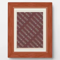 Wood Grain with Matting Frame Add Photo Plaque