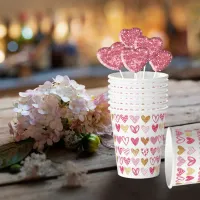 Hand Drawn Heart Pattern ID470 Paper Cups