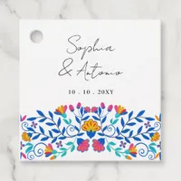 Vibrant Mexican Floral Fiesta Wedding Favor Tags