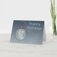 silver blue Dentist Holiday Cards