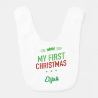 My First Christmas Baby Bib