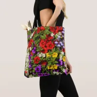 A Colorful Basket of Summer Annual Flowers Tote Bag