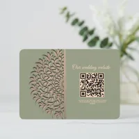 Elegant Modern Sage green & gold classic mandala Enclosure Card