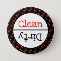 Clean and Dirty Dishwasher Dishes Notice Button