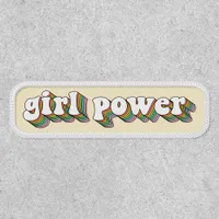 Retro Trendy Groovy Rainbow Girl Power Patch