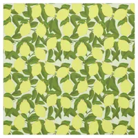 Summer Yellow Lemons Fruit Pattern Fabric