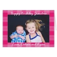 Happy Birthday Grandma Personalized Photo Card