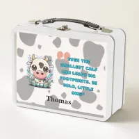 Moo-tivational cow  metal lunch box