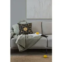 Beautiful Gold Black Royal Damask Throw Pillow