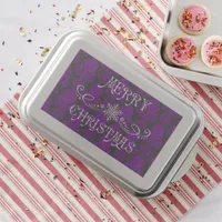 Christmas Elegant, Victorian Purple Damask  Cake Pan