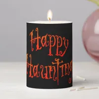 Happy Haunting Pillar Candle