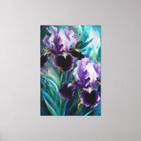 *~* Iris Irises Flower Art Painting AP84 Canvas Print