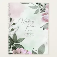 Calligraphy Floral Wedding Mauve ID771 Planner