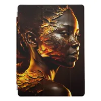 Woman of Gold and Fire Digital Portrait iPad Pro Cover