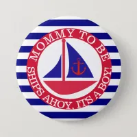 Ships Ahoy, Its a Boy Baby Shower Button