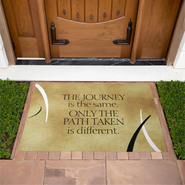 Inspirational Journeys and Paths Quote Doormat