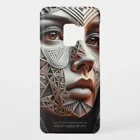 Metallic Pearlescent Geometric Woman's Face Case-Mate Samsung Galaxy Case