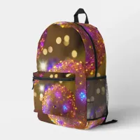 Glittering Orbs - A Dazzling Display Printed Backpack