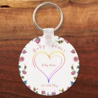 Baby Shower Heart  Keychain