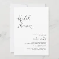 Modern Bridal Shower Invitation with QR Code