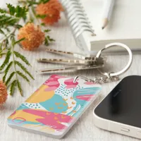 Colorful Abstract Keychain