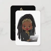 Black and Gold Leopard Boss Lady Business Card