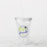 Dinks with Graduate Green Pickleball Graduation Acrylic Tumbler