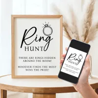 Ring Hunt Bridal Shower Bachelorette Party Game Poster