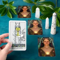 Glowing Goddess of Light Digital Fantasy Art Tarot