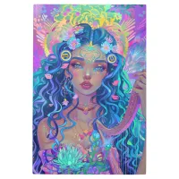 *~* Woman Esoteric Goddess SC4 Play Harp Metal Print