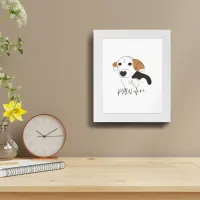 Cute Dog Line Art Framed Art