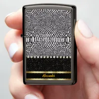 Shimmering animal print design zippo lighter