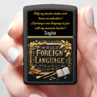 Creative Expression in Foreign Languages Zippo Lighter